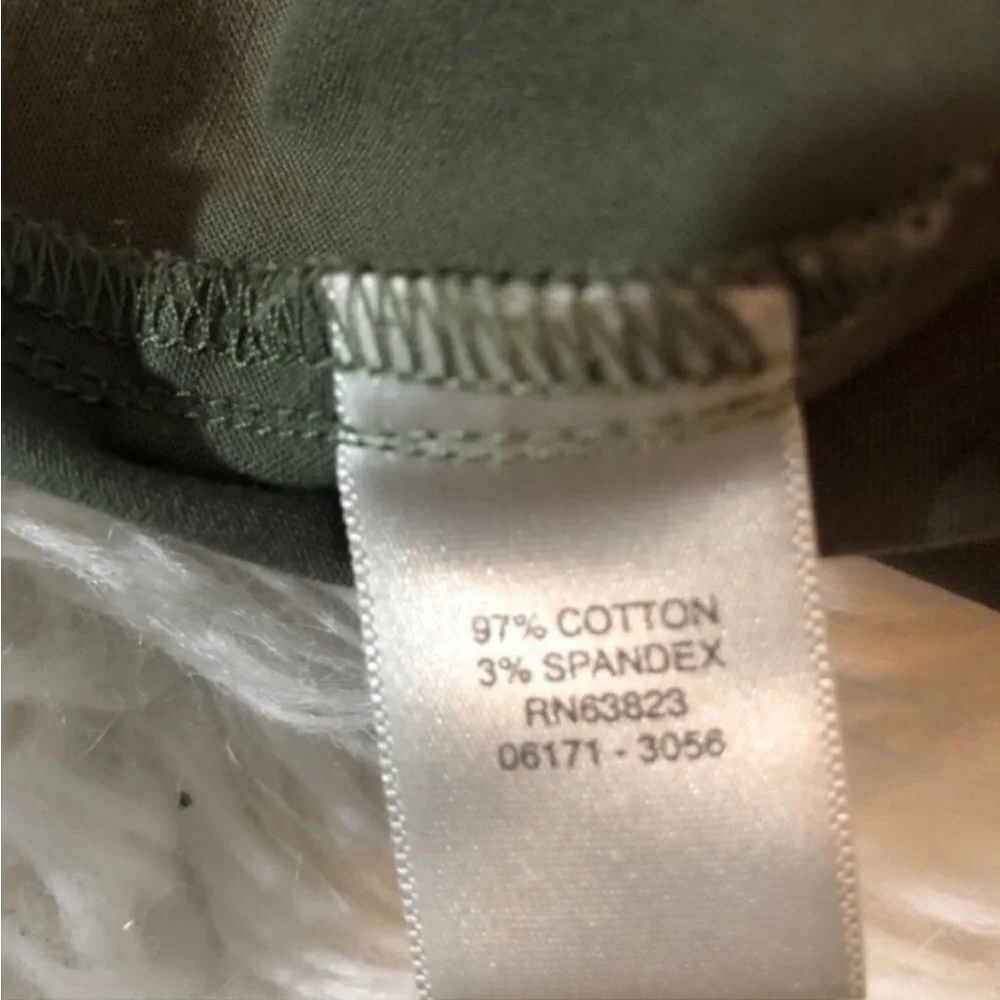 Christopher & Banks Skirt Khaki Green Stretch Casual